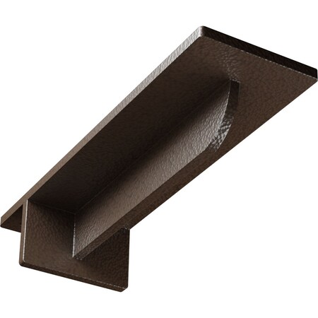 Ekena Millwork Heaton Hidden Support Steel Bracket w/ 6" Support Depth, Hammered Brown 3"W x 10"D x 2"H BKTM03X10X02HEHBR